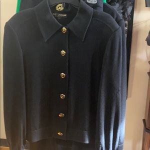 Beautiful St. John Sz. L Jacket with Gold Buttons